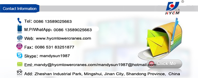 QTZ160 5030 Hammerhead 10tons Tower Crane for Lifting Made in China