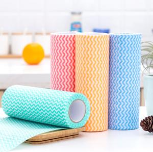 Quality Viscose Non Woven 40gsm Kitchen Cleaning Cloth Roll Disposable 20cm*40cm wholesale