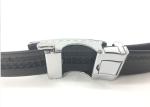 Black 140cm Mens Genuine Leather Belt With Alloy Buckle