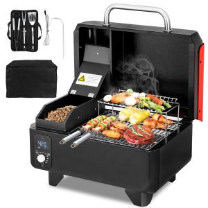Quality Easy to Clean 8 In 1 Electric Griddle Wood Pellet Grill for Portable Outdoor Cooking wholesale