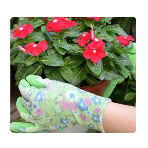 Quality Kids Gardening Bamboo Fiber Knit With Green Latex Coating Work Gloves wholesale