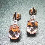 Green Spinels Cubic Zircon Stone Ring Earrings Pure 925 Sterling Silver Fashion