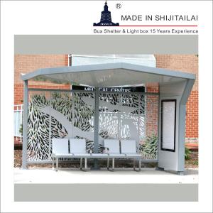 Quality Hot Dip Galvanized 304 Stainless Steel Solar Bus Stop Shelter Earthquake Proof wholesale