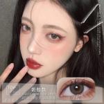 Natural Colored Pearl Gray Color Lens Dark Brown Eye Contacts 14.00mm
