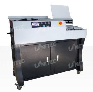 China 60mm Automatic Perfect Blue Book Binding Machine 300 Books / Hour V60A4/V60A3 on sale