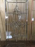 Single decorative leaded glass for cabinet door with electroplating technology