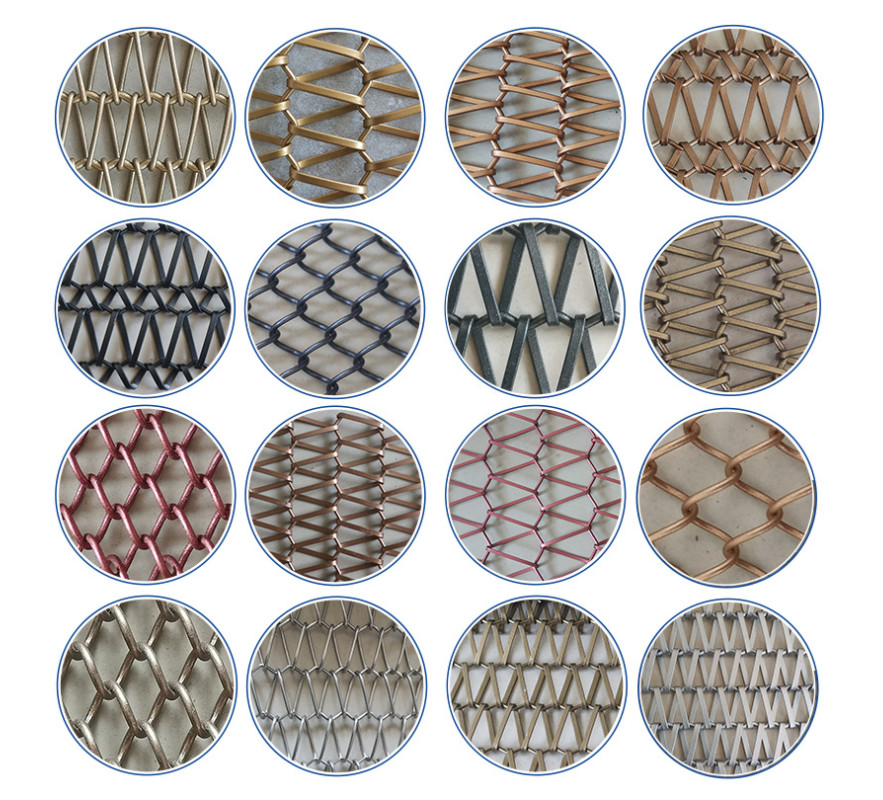 Even Flat Ceiling Lighting decorative mesh screen Hanging Curtain Plain Weave