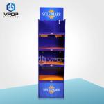 5 Tiers Cardboard Display Shelves , Supermarket Blue Retail Display Shelves