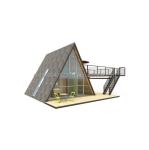 Galvanized Steel Square Tubes Deluxe Small Wooden House Triangle Modular