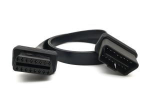 Quality Flat Ribbon Slim OBD2 16 Pin Male To Female Extension Cable 26AWG pure copper Pins wholesale