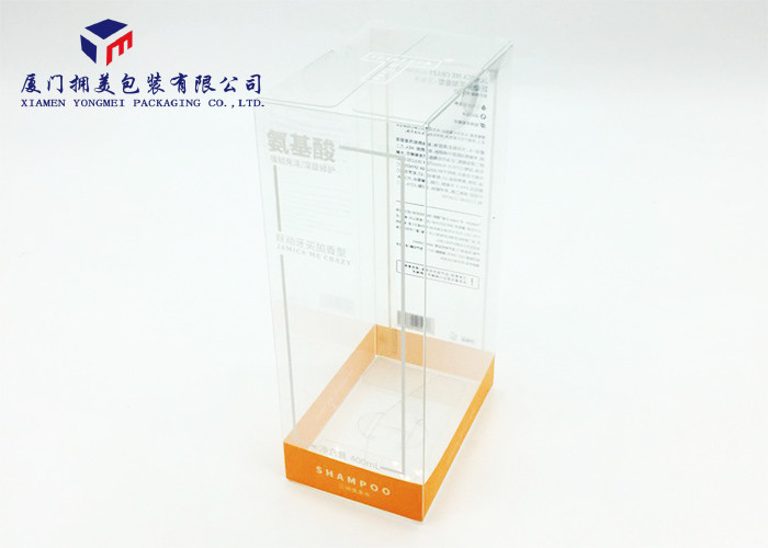 Shampoo Pet Plastic Box Clear Box Packaging Rectangle Shape 18cm Height