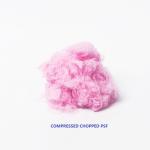 Industrial 1.2D 76mm Recycled Polyester Fiber Cherry Blossom Pink Polyester Raw