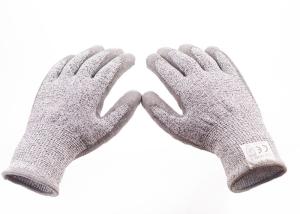 Quality HPPE Liner Class 5 Cut Resistant Gloves Grey Color EN388 Certificates wholesale