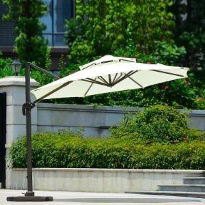Quality Outdoor Marble Base Cafe Sunade Umbrellas Pergola Gazebo Cover Parasols with Solar Light wholesale