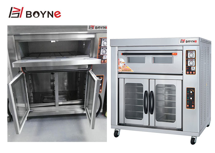 6.8w Stainless Steel Single Deck Electric Oven 6 Trays Proofer 920×700×1100