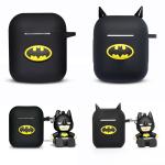 Black Silicone Airpods Case Anti Lost Cute Batman Shock Absorption