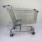 240L Powder Coated Grocery Shopping Trolley Carbon Steel Q195 Retail Shopping
