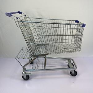 Quality 240L Powder Coated Grocery Shopping Trolley Carbon Steel Q195 Retail Shopping Trolley wholesale