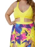 Sexy 5XL Ladies Plus Size Beach Dresses Three Dimensional Cut Printing