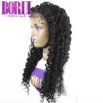 Dyed Custom Lace Closure Wig Pre Plucked Deep Wave With Baby Hair Bleach
