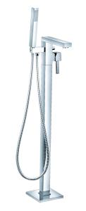 Quality Freestanding Tub And Shower Faucet , Brass Floor Standing Bath Mixer Tap wholesale