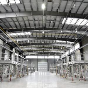 Quality Windproof Prefab Warehouse Buildings , H Steel Window Frames Builders Warehouse wholesale