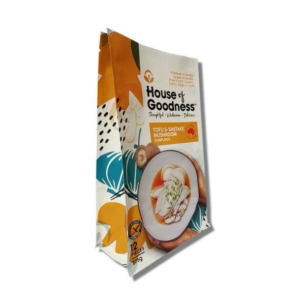 Flat Bottom Pouch for Freezer Dumplings Well Stand -18℃ Food Grade PET
