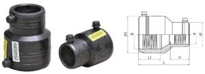 Quality Reducer DN90-DN200 PE Electrofusion Fittings SDR11 wholesale