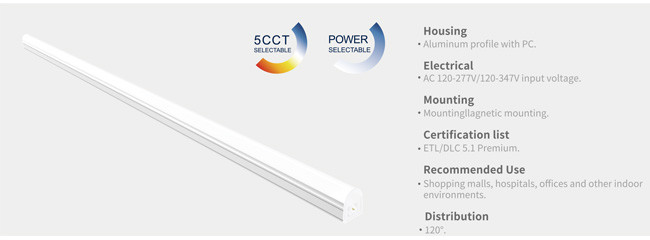 2600Lm LED T8 Tube Light Fixture IP20 Aluminum Alloy Material