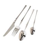 24pcs Gold Stainless Steel Flatware Set for Hotel Wedding Stocked Luxury