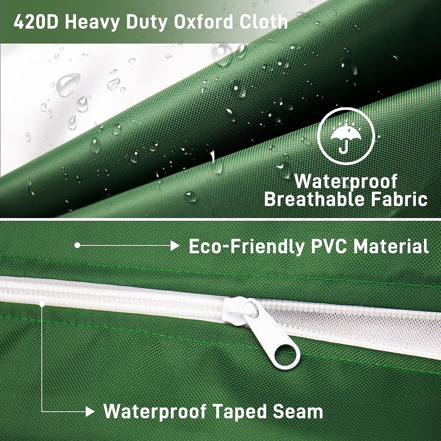 IBC Tote Cover for 1000L Outdoor 275 Gallon Rain Barrel UV Resistant Waterproof Outdoor IBC Covers - Grey GREEN