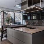 High Glossy Italian Furniture Solid Wood Luxury Customized Veneer Color Kitchen