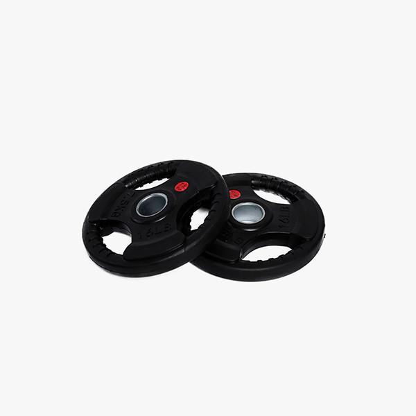 Cast Iron 2.5kg Black Gym Barbell Weight Plate , Rubber Coated Barbell Bumper