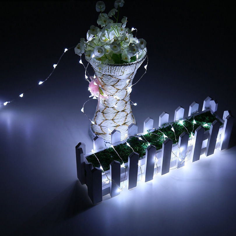 Mini LED String light 2M Silver Wire Fairy Lights for Garland Home Christmas Wedding Party Decoration Powered by CR2032
