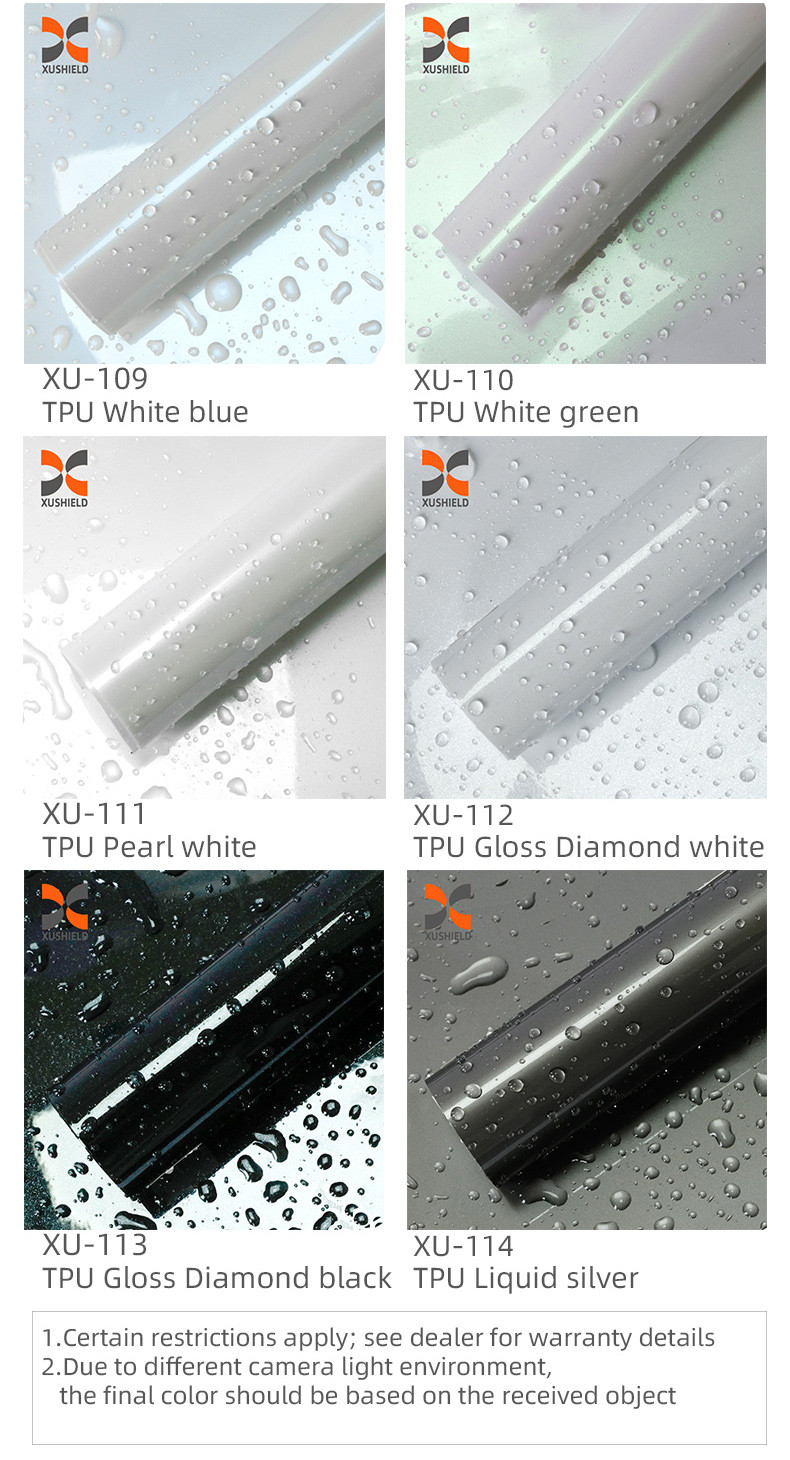 TPU Liquid silver ppf film 7.5Mil 6.5 Mil Anti Scratch Heat Repair Clear nano ceramic paint protection film TPH TPU ppf for car