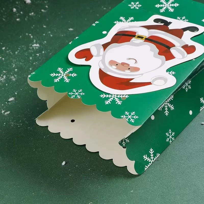 230 Gram/M2 Cookies Candies Christmas Paper Party Bags Eco Friendly
