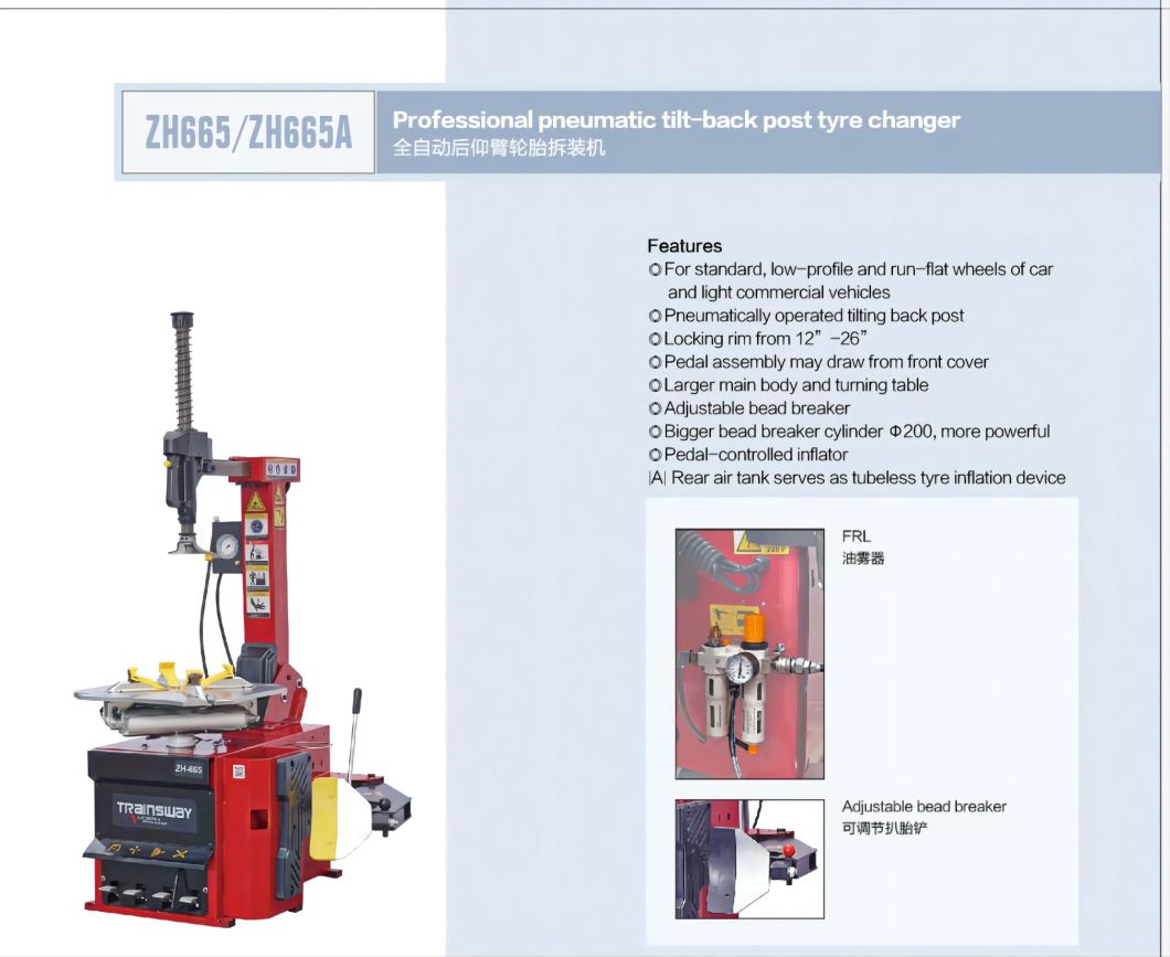 Tilt-Back Tire Changer Trainsway Zh665A