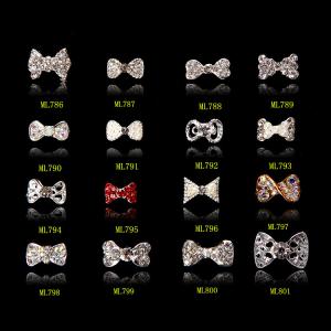 Quality Hot NEW Wholesale Alloy Jewelry 3D Nail Art Jewelry Nail rhinestones Sticker Supplier Number ML786-801 wholesale
