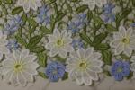 1200mm Width Allover Lace Fabric , Botanical Crochet Lace Fabric ODM