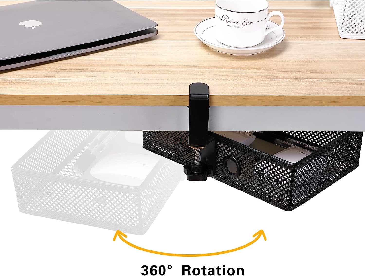 Streamline Your Workspace with Wall Mounted Rotating Under Desk Drawer and Cup Holder
