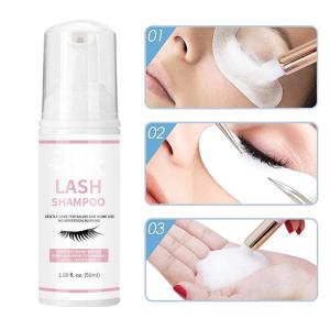 Quality 60ml Vegan Eyelash Extension Cleanser Lash Shampoo Lash Foam Cleanser wholesale