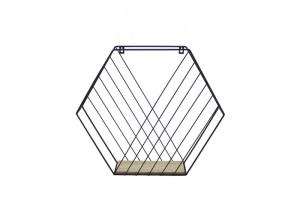Quality Iron Hexagonal Frame 12cm Depth Wall Hanger Shelf wholesale