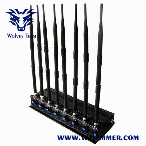 Cheap 8 Bands 3G 4G 40m 18W Remote Control Jammer for sale