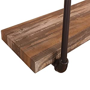 42" tall 12"deep Industrial Wall Mount iron Pipe Shelf Shelves Shelving Bracket
