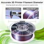 Silk Tri-color Black Purple Red PLA+ Filament for 3D Printing Filament 1.75mm
