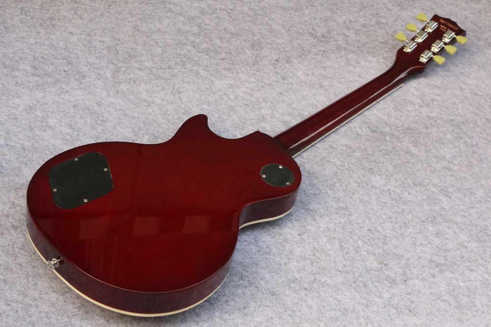 LPaul R9 Tiger Flame les Electric guitar with Chrome hardware, Maple body LP standard guitar,Free shipping