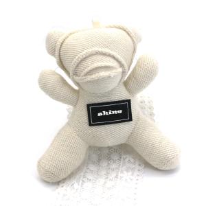 Quality White Cotton Key Chain , Cute Bear Keychain 11.5cm×6.5cm Size wholesale