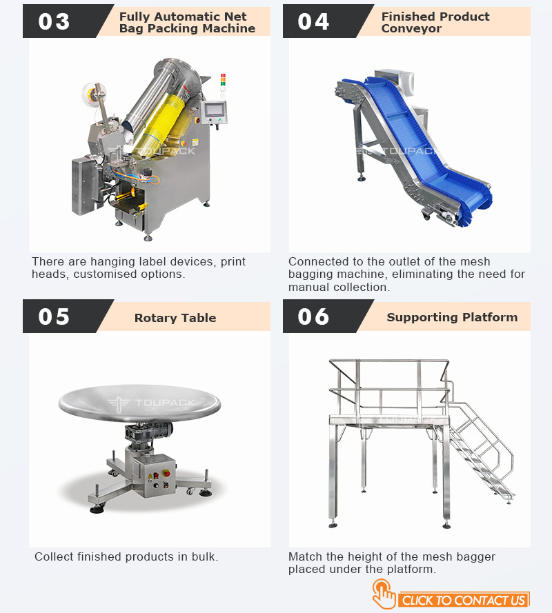 Dry Red Pepper Fruit And Vegetable Packaging Machine Net Bag Packaging Production Line