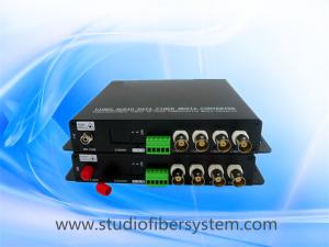 Quality 4CH AHD video audio fiber converter with black aluminum case wholesale
