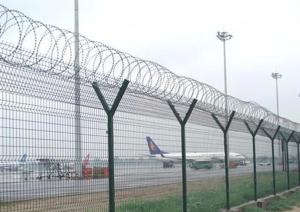 Quality Air Port Welded Wire Mesh Panel 2.4m Height Metal Security Fencing With Y Post wholesale